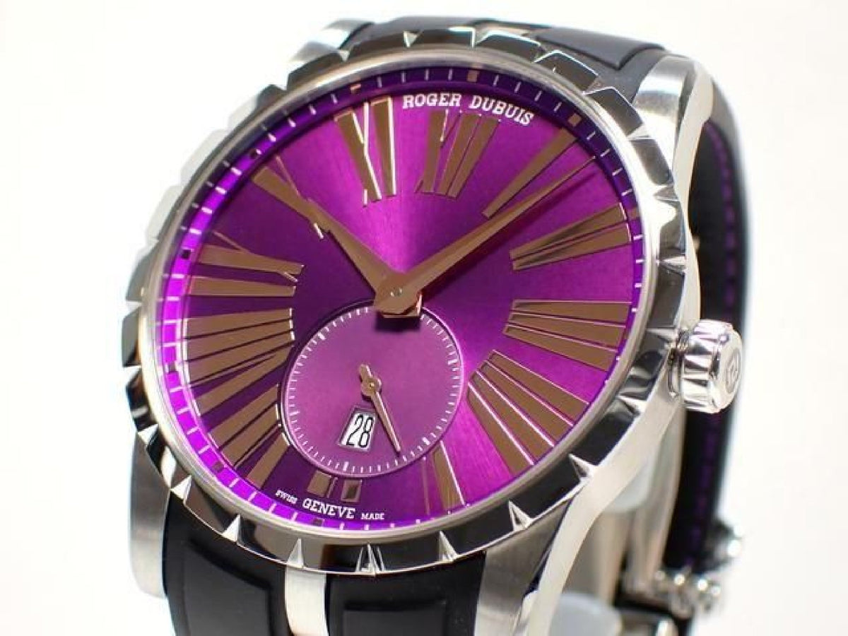 ROGER DUBUIS Excalibur42 SS purple Dial Genuine goods '21 Mens 193833104 hannari-shop