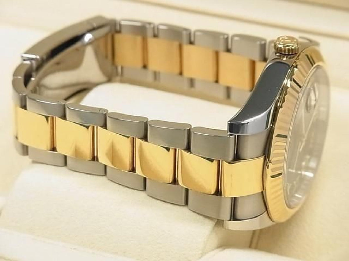 ROLEX DatejustII SS xYG Kombination Black Roman 116333 Originalware Herren 193837301 hannari-shop