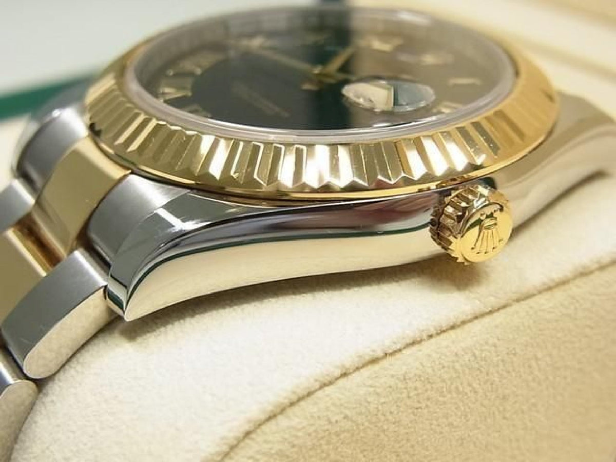 ROLEX DatejustII SS xYG Kombination Black Roman 116333 Originalware Herren 193837301 hannari-shop