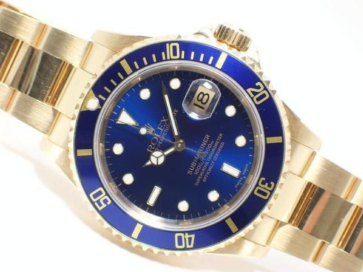 ROLEX Submariner date 18KYG blue Dial Y series Mens 193904225 hannari-shop