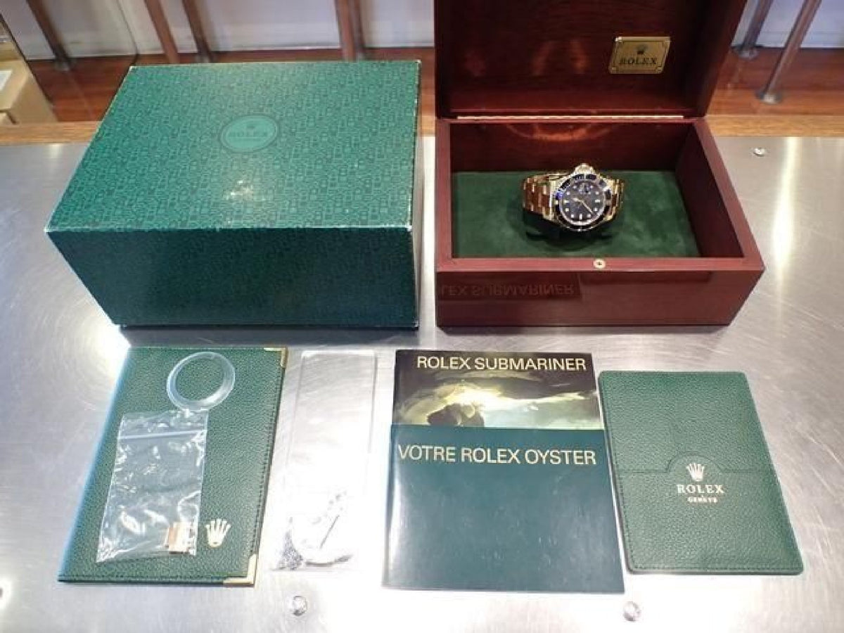 ROLEX Submariner date 18KYG blue Dial Y series Mens 193904225 hannari-shop