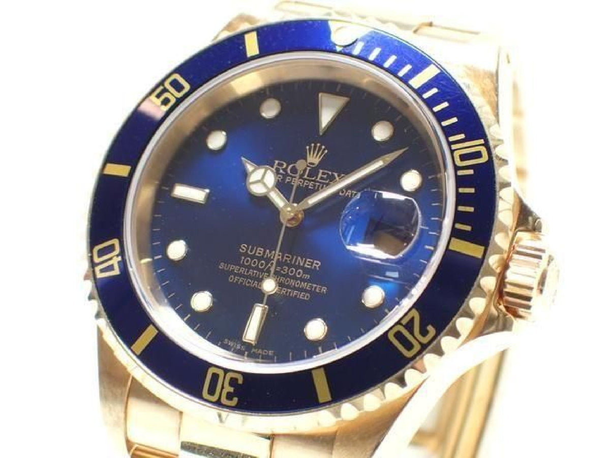 ROLEX Submariner date 18KYG blue Dial Y series Mens 193904225 hannari-shop