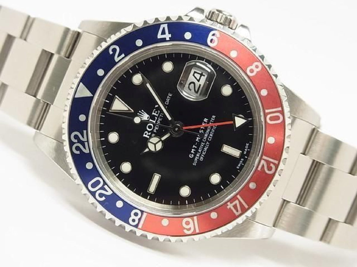 ROLEX GMT Master rot-blauer Lünetteneinsatz 16700 letzteA Seriennummer Herren 193990744 hannari-shop