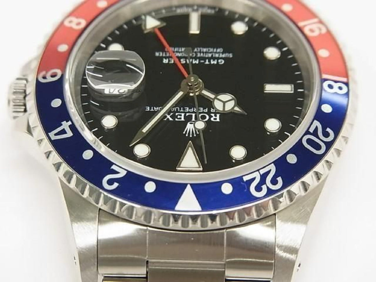 ROLEX GMT Master rot-blauer Lünetteneinsatz 16700 letzteA Seriennummer Herren 193990744 hannari-shop