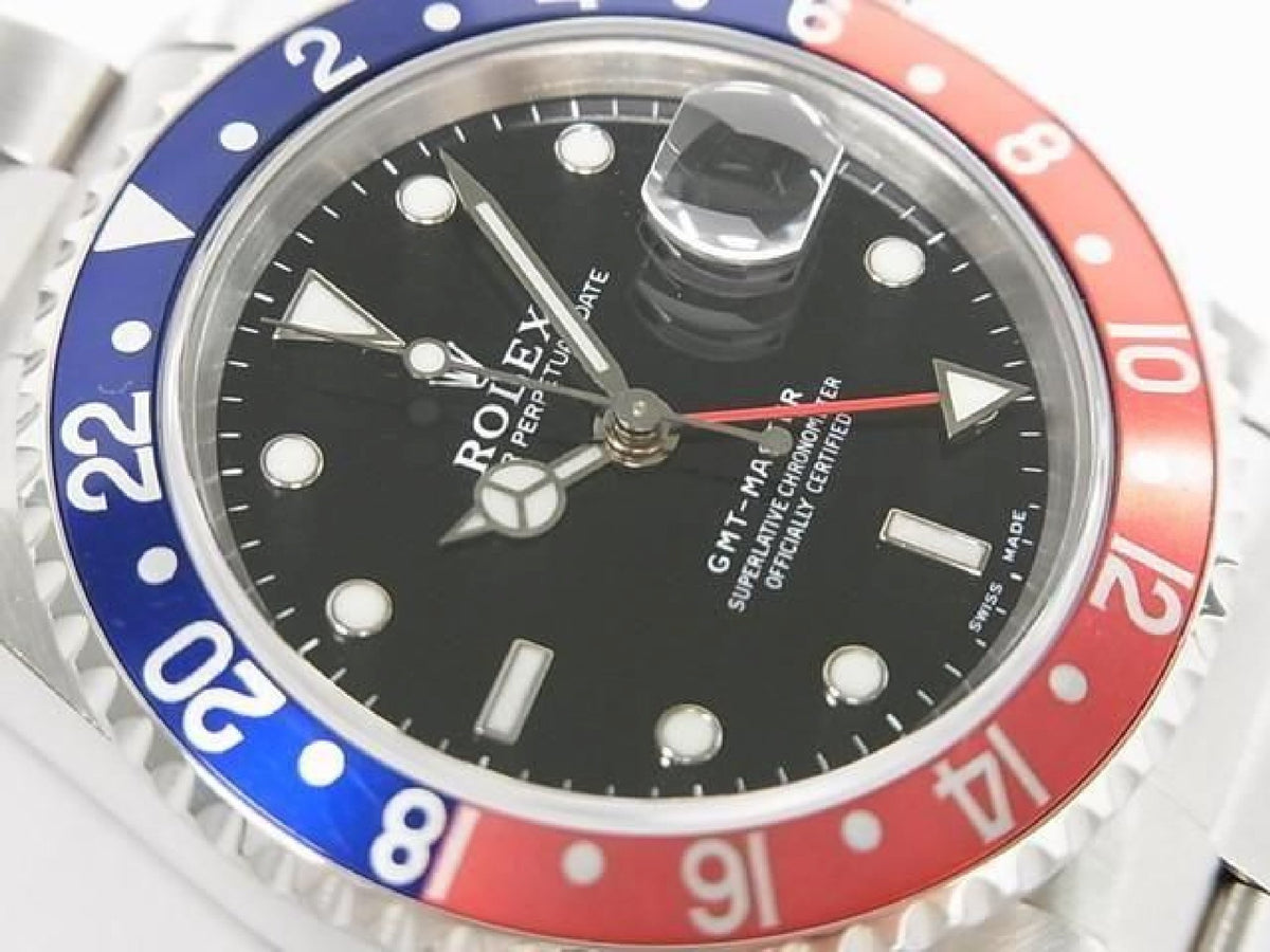 ROLEX GMT Master rot-blauer Lünetteneinsatz 16700 letzteA Seriennummer Herren 193990744 hannari-shop