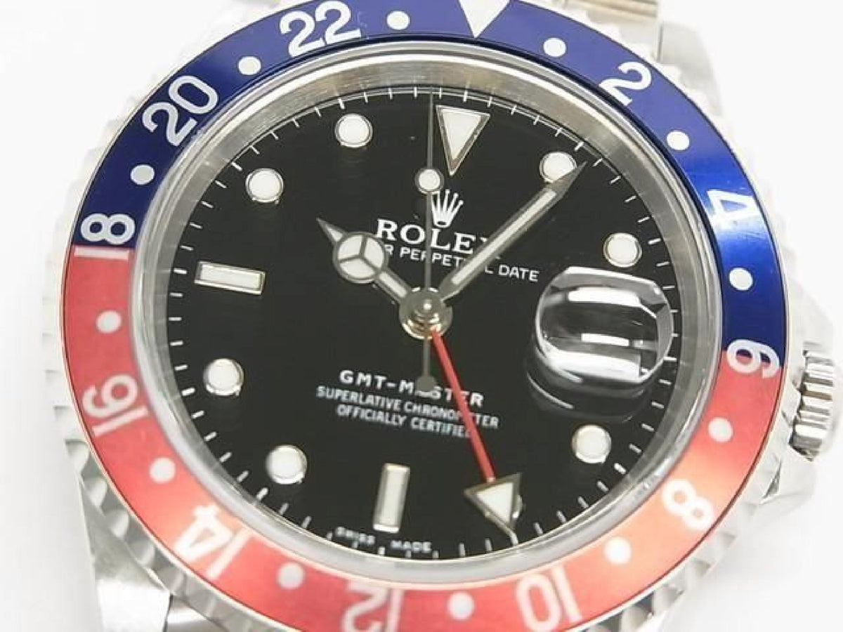 ROLEX GMT Master rot-blauer Lünetteneinsatz 16700 letzteA Seriennummer Herren 193990744 hannari-shop