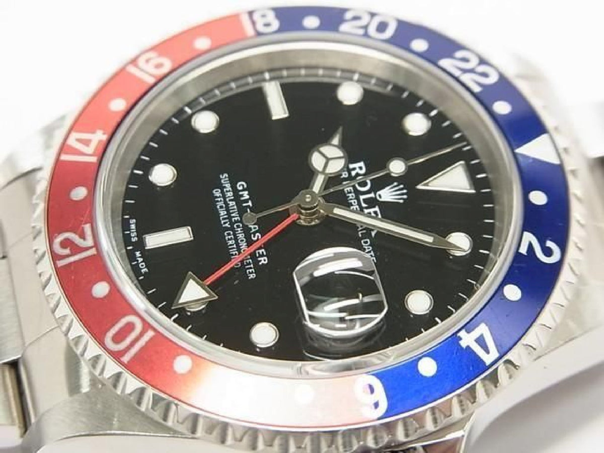 ROLEX GMT Master rot-blauer Lünetteneinsatz 16700 letzteA Seriennummer Herren 193990744 hannari-shop