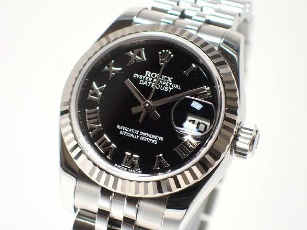 ROLEX Lady Datejust Black Roman 179174 '13 Womens 194022347 hannari-shop