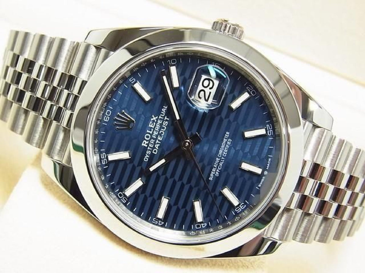 ROLEX Datejust41 blue fluted motif Ref.126300 Mens 194031462 hannari-shop
