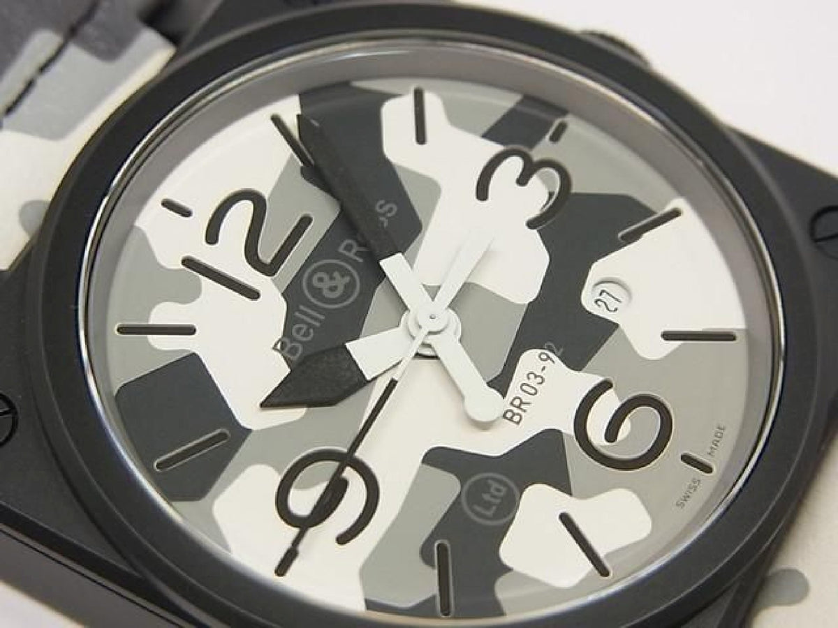 BELL & ROSS BR03-92 weiß Camo BR0392-CG-CE/SCA Weltweit limitiert 99 9 Lose Herren 194188177 hannari-shop