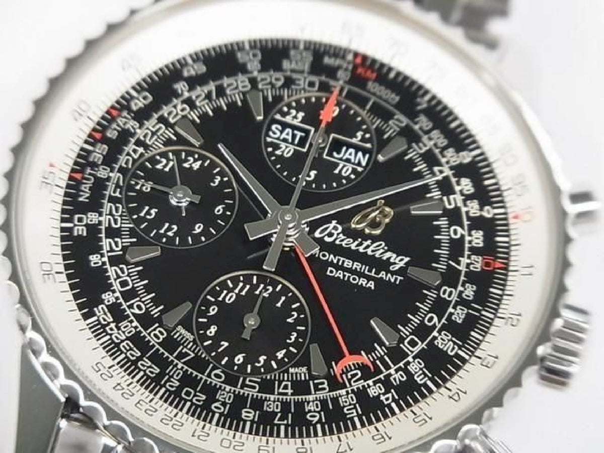 BREITLING Montbrillant Datora schwarzes A21330 Armband-Spezifikation Herren 194221755 hannari-shop