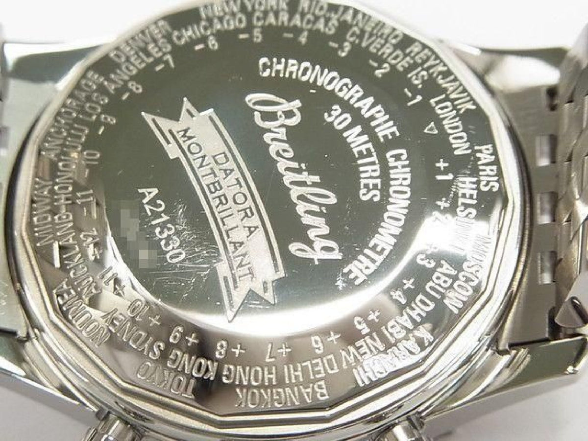 BREITLING Montbrillant Datora schwarzes A21330 Armband-Spezifikation Herren 194221755 hannari-shop