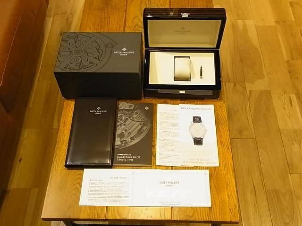 PATEK PHILIPPE Calatoraba Pilot's Travel Time 18KWG 5524G-001 Herren 194222577 hannari-shop