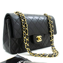 CHANEL Classic Double Flap 9" Chain Shoulder Bag Black Lambskin m85 hannari-shop