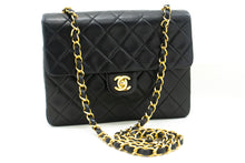 CHANEL Mini Square Small Chain Shoulder Bag Crossbody Black Lamb n37 hannari-shop