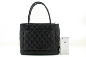 CHANEL Gold Medallion Caviar Shoulder Bag Grand Shopping Tote n56 hannari-shop