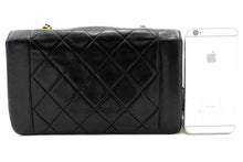 CHANEL Diana Flap Chain Shoulder Bag Black Quilted Lambskin Purse n77 hannari-shop