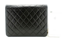 CHANEL Small Chain Shoulder Bag Clutch Black Quilted Flap Lambskin p06 hannari-shop