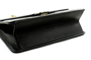 CHANEL Small Chain Shoulder Bag Clutch Black Quilted Flap Lambskin p06 hannari-shop