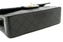 CHANEL Classic Double Flap 9" Chain Shoulder Bag Black Lambskin p02 hannari-shop
