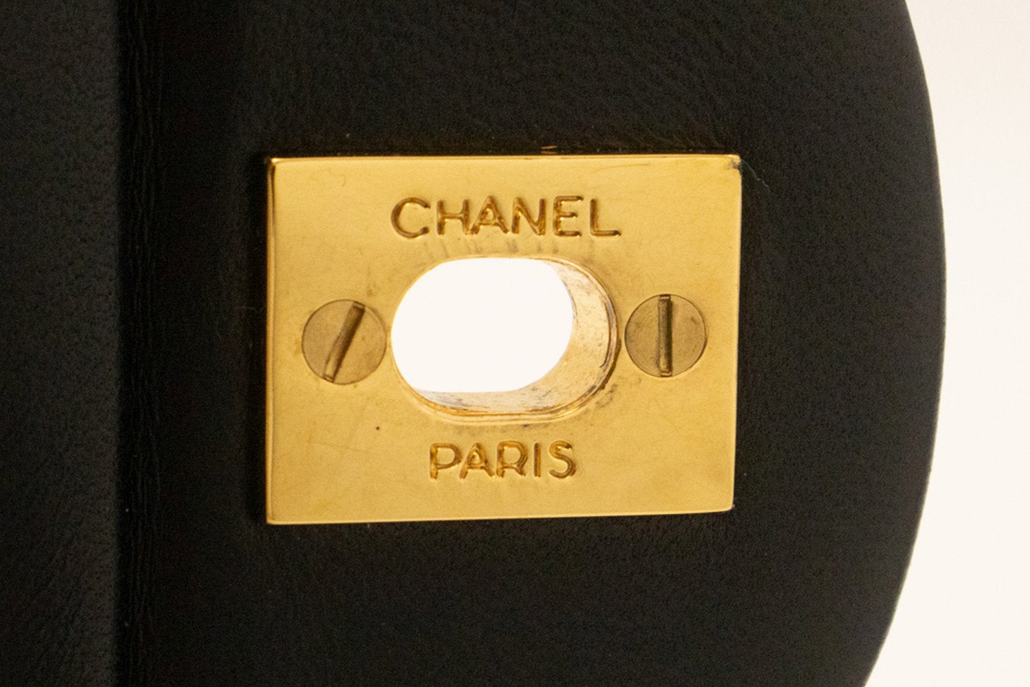 CHANEL Classic Double Flap 10" Ketten-Umhängetasche Schwarz Lammleder am1 hannari-shop