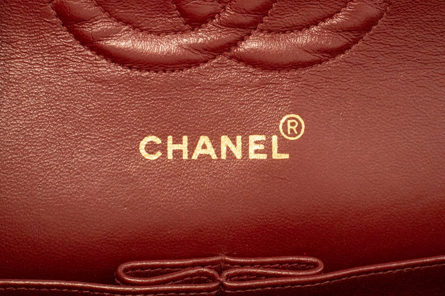 CHANEL Classic Double Flap 10" Ketten-Umhängetasche Schwarz Lammleder am1 hannari-shop
