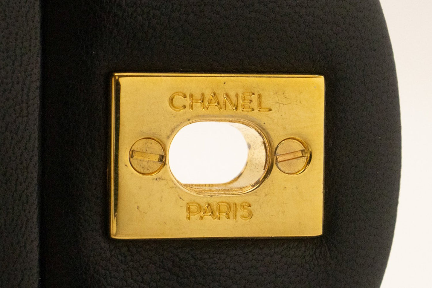 CHANEL Classic Double Flap 10" Ketten-Umhängetasche Schwarz Lammleder ak7 hannari-shop