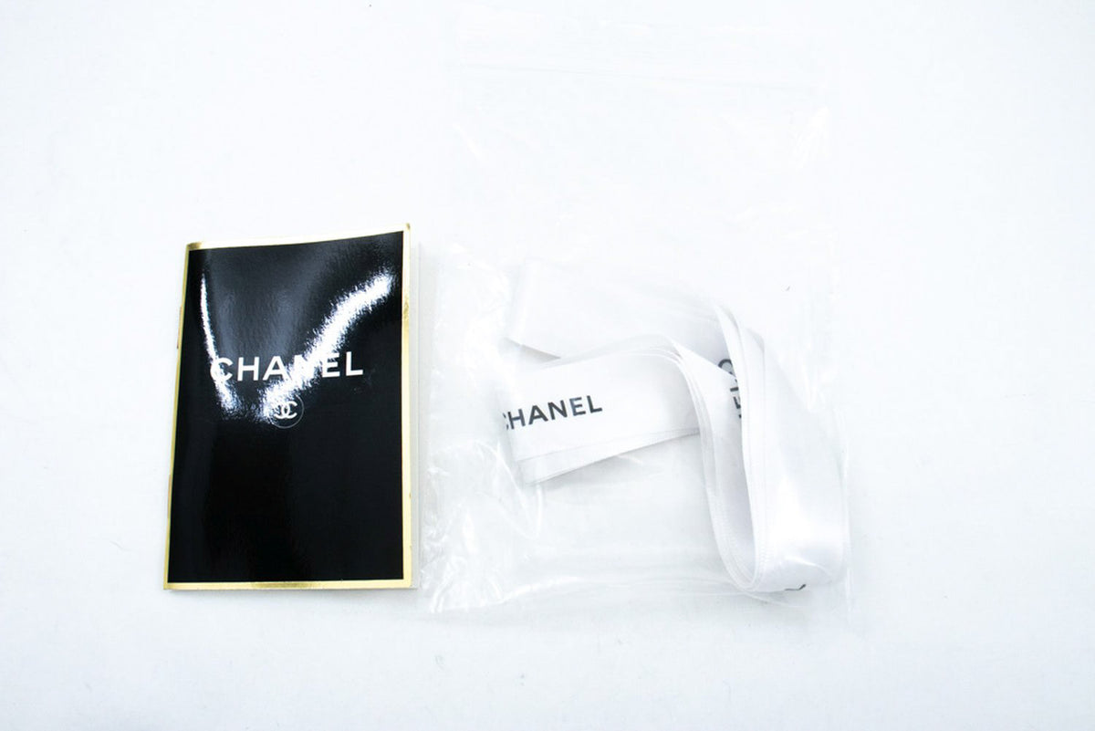 CHANEL Classic Double Flap 10" Chain Shoulder Bag Black Lambskin an1 hannari-shop