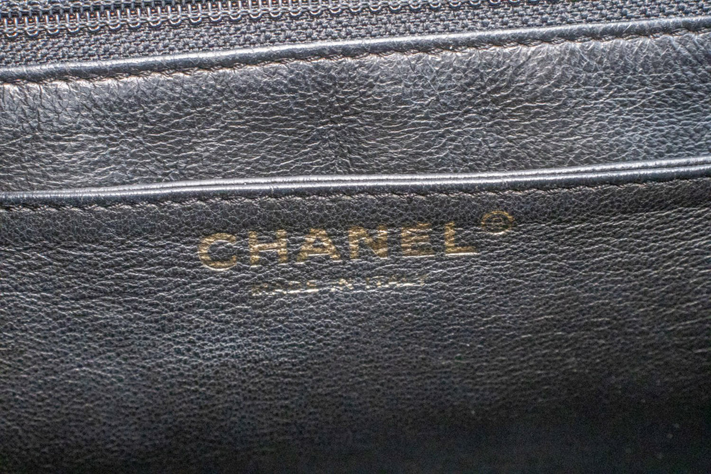 CHANEL Grained Calfskin Handbag Top Handle Bag Kelly Black Flap an4 hannari-shop