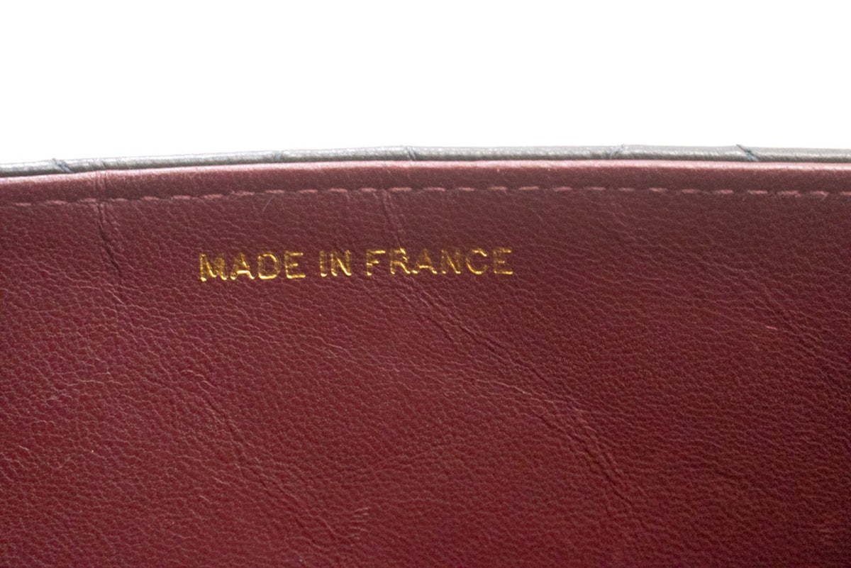 CHANEL Kleine Ketten-Umhängetasche Clutch Schwarz Steppung Überschlag Lammleder ao8 hannari-shop