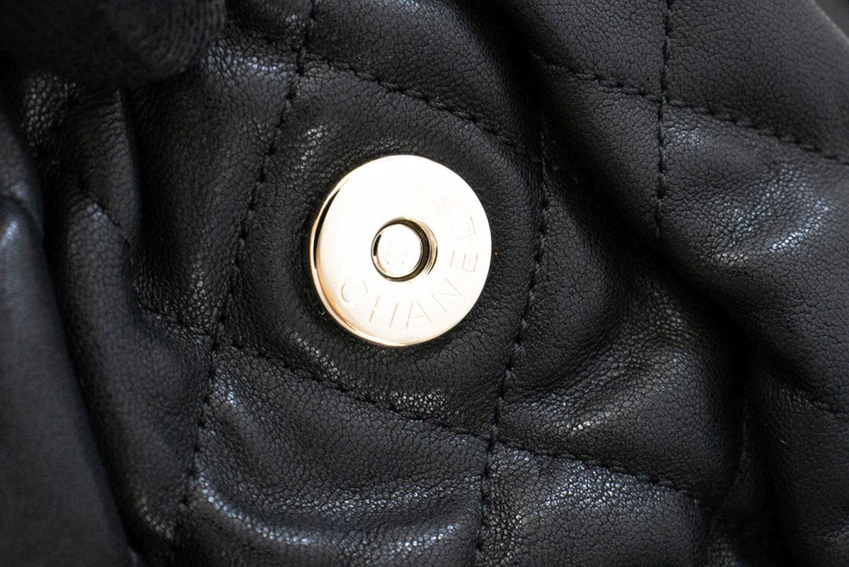 CHANEL Chain Around Schultertasche Crossbody Schwarz Kalbsleder ap9 hannari-shop
