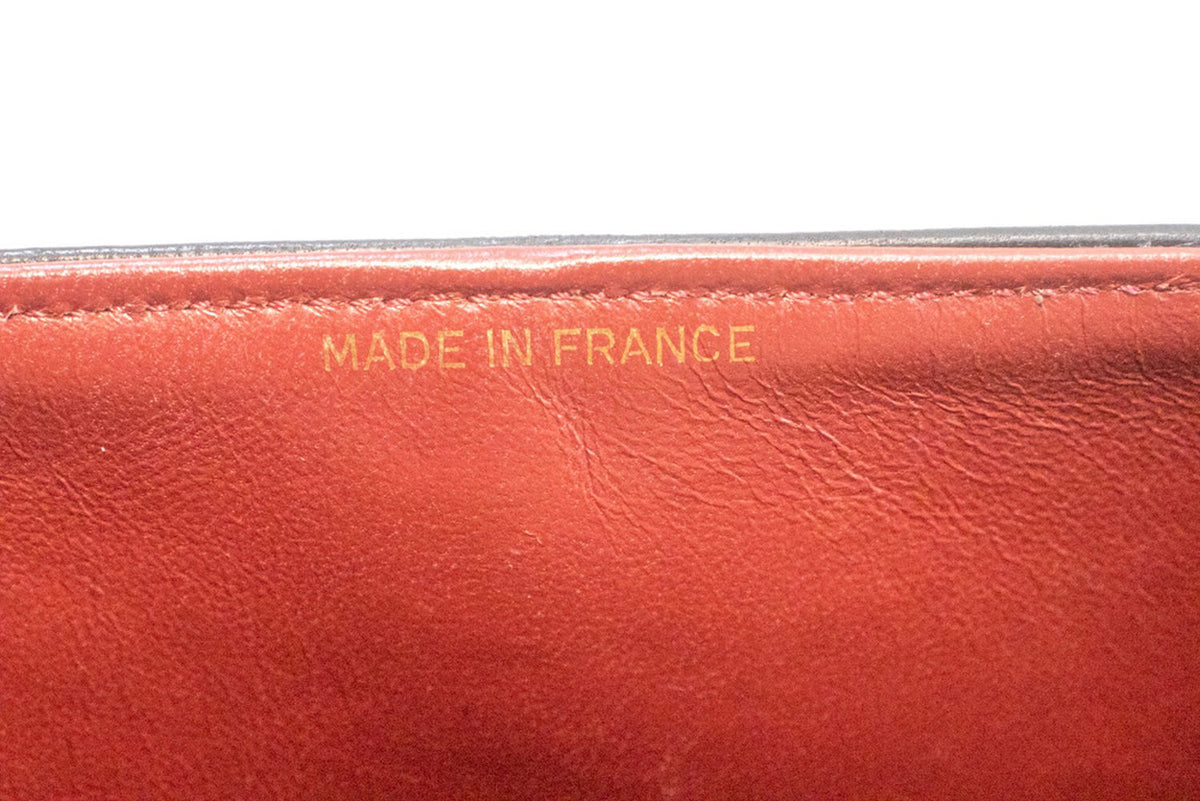 CHANEL Classic Double Flap 10" Chain Shoulder Bag Black Lambskin ao6 hannari-shop