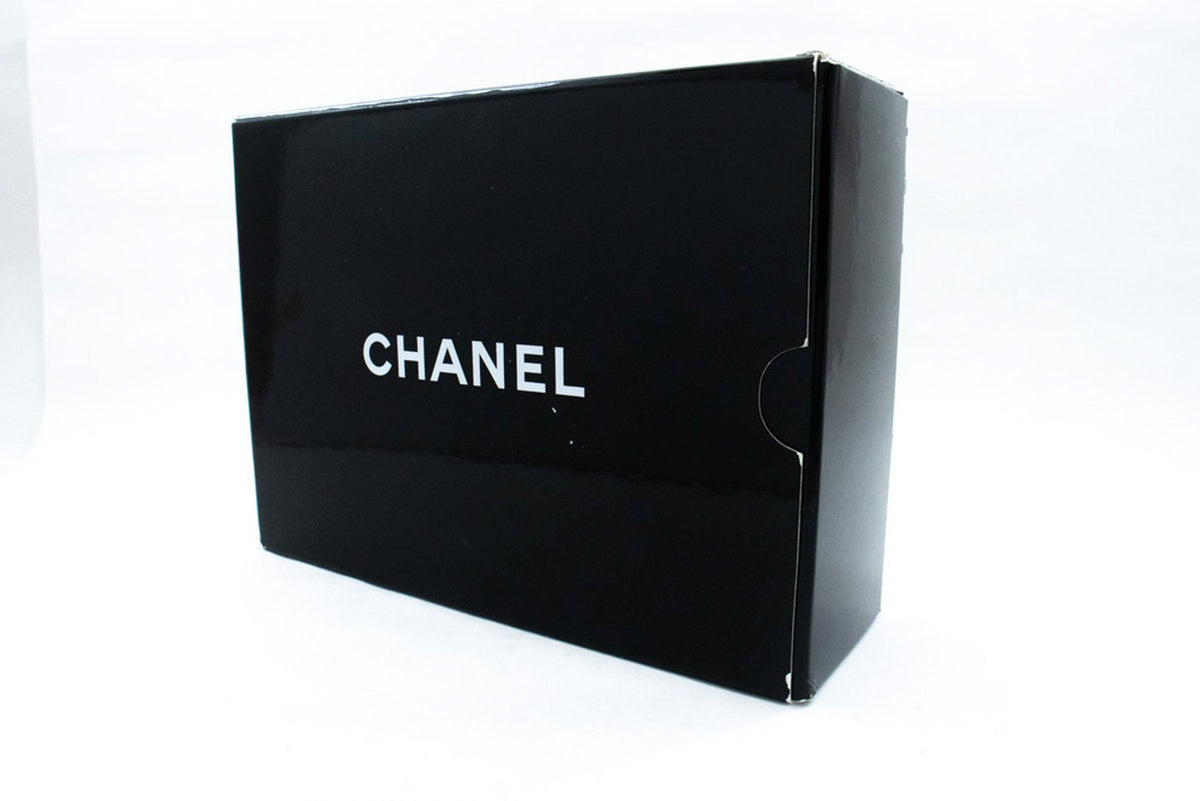 CHANEL Classic Double Flap 10" Chain Shoulder Bag Black Lambskin ap6 hannari-shop