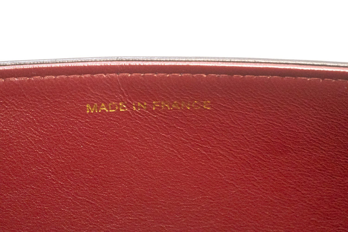 CHANEL Full Flap Chain Schultertasche Clutch Schwarz Gestepptes Lammleder ao4 hannari-shop