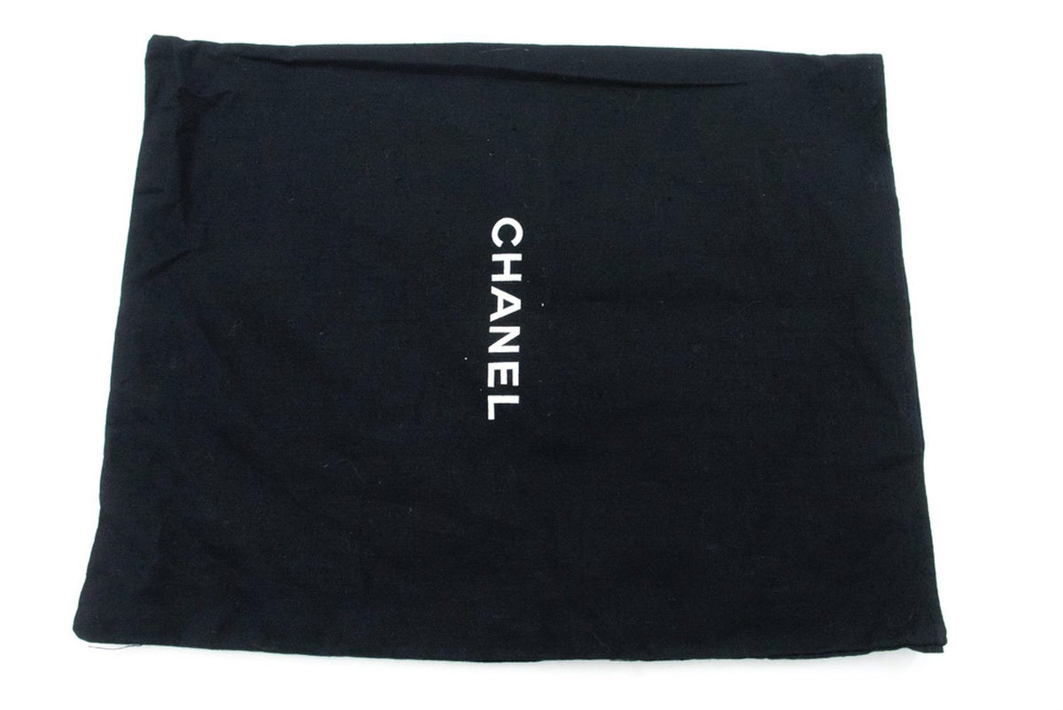CHANEL Full Flap Ketten-Umhängetasche Clutch Schwarz Stepp-Lammleder ao5 hannari-shop