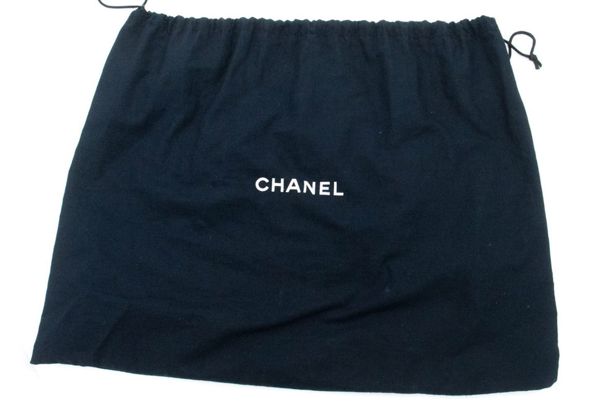 CHANEL Classic Double Flap 9" Chain Shoulder Bag Schwarzes Lammleder ap2 hannari-shop