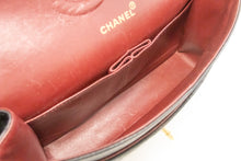 CHANEL Classic Double Flap 10" Chain Shoulder Bag Black Lambskin m90 hannari-shop