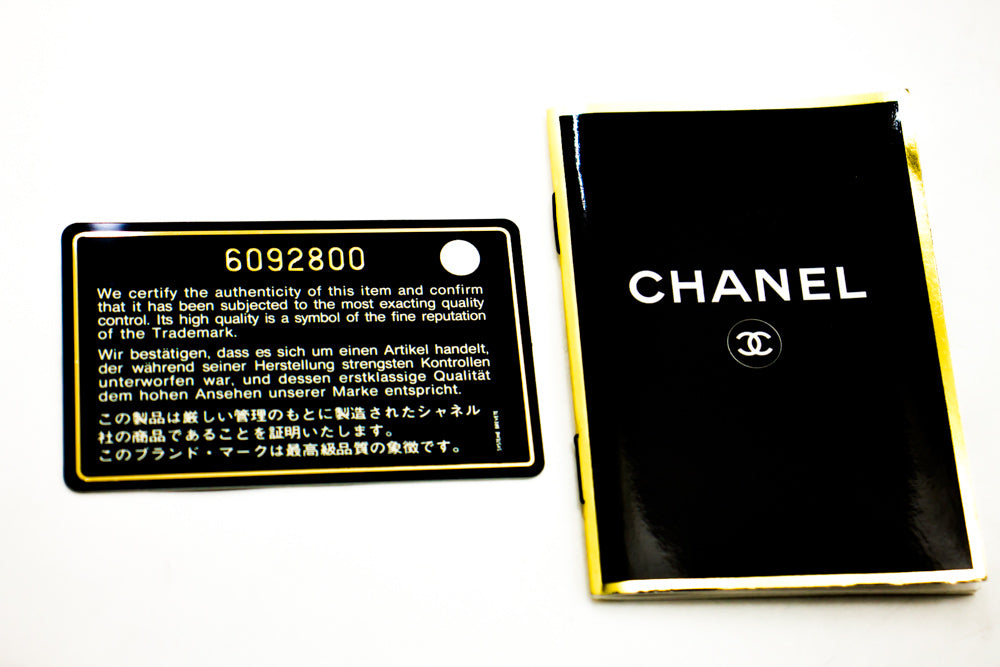 CHANEL Large Classic Handbag Chain Shoulder Bag Flap Black Caviar g66