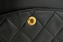 CHANEL Classic Double Flap 10" Chain Shoulder Bag Black Lambskin m75 hannari-shop