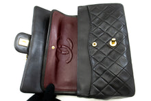 CHANEL Classic Double Flap 10" Chain Shoulder Bag Black Lambskin m75 hannari-shop