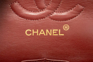 CHANEL Classic Double Flap 9" Chain Shoulder Bag Black Lambskin m85 hannari-shop