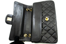 CHANEL Classic Double Flap 9" Chain Shoulder Bag Black Lambskin m85 hannari-shop