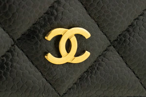 CHANEL Caviar Wallet On Chain WOC Black Shoulder Bag Crossbody n45 hannari-shop