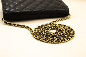 CHANEL Caviar Wallet On Chain WOC Black Shoulder Bag Crossbody n45 hannari-shop