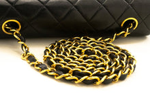 CHANEL Mini Square Small Chain Shoulder Bag Crossbody Black Lamb n37 hannari-shop