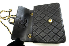 CHANEL Mini Square Small Chain Shoulder Bag Crossbody Black Lamb n37 hannari-shop