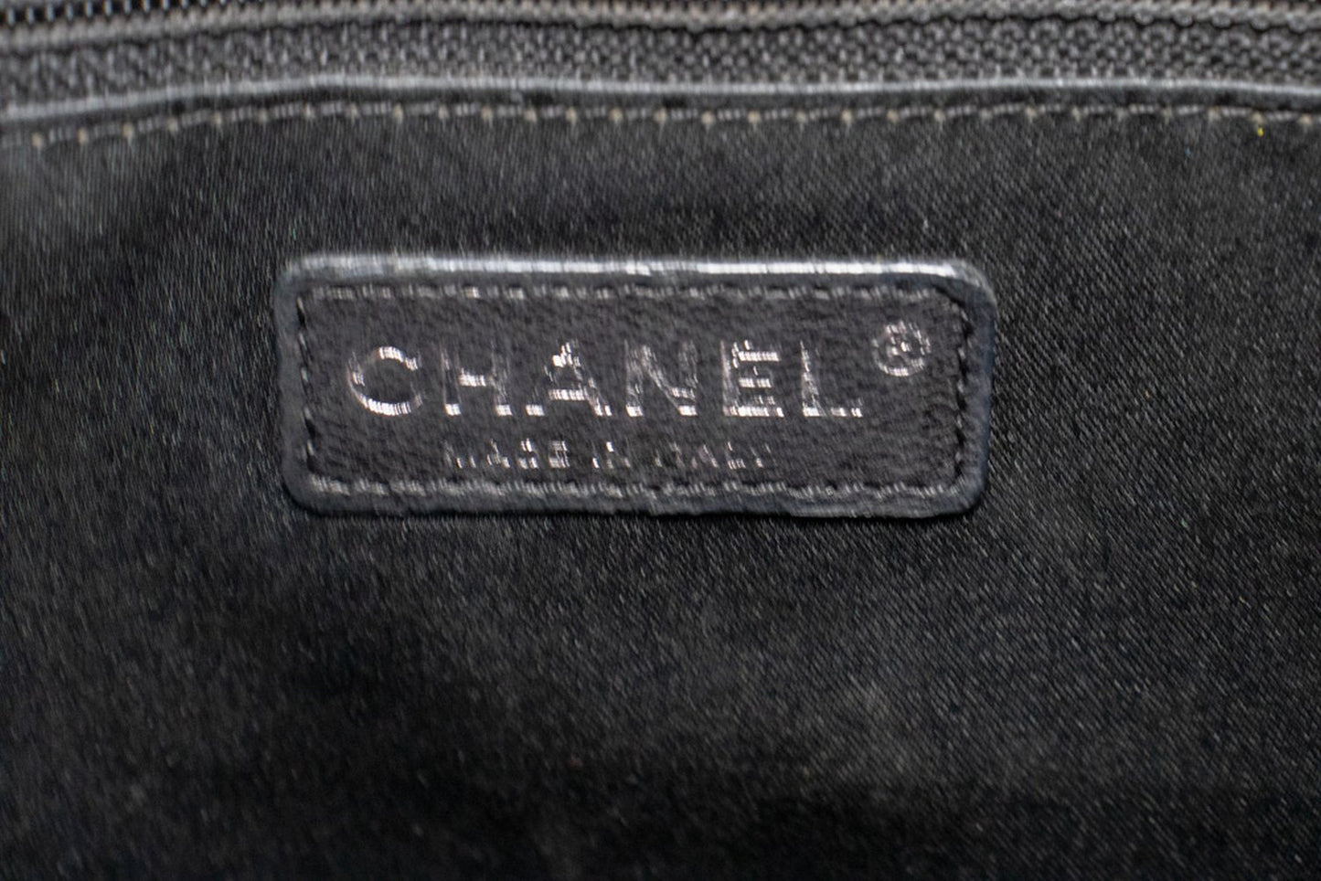 CHANEL Caviar GST 13" Grand Shopping Tote Kettenschultertasche Schwarz n38 hannari-shop