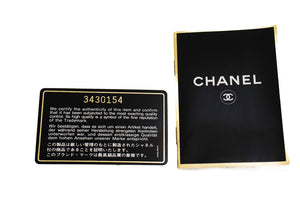 CHANEL Classic Double Flap 10" Chain Shoulder Bag Black Lambskin n44 hannari-shop