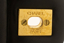 CHANEL Classic Double Flap 10" Chain Shoulder Bag Black Lambskin n44 hannari-shop