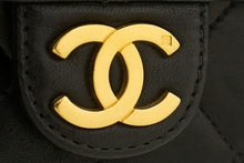 CHANEL Small Chain Shoulder Bag Clutch Black Quilted Flap Lambskin p06 hannari-shop